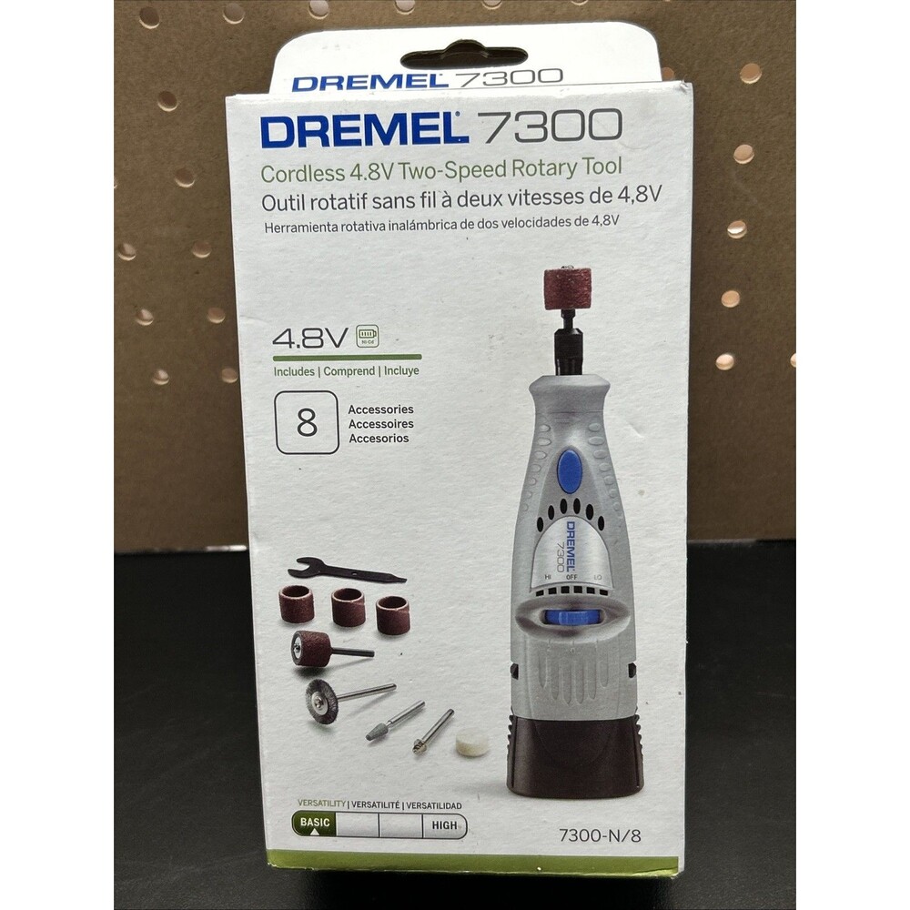 Dremel 7300-N/8 4.8V MiniMite Cordless Rotary Tool Kit Two Speed New In Box